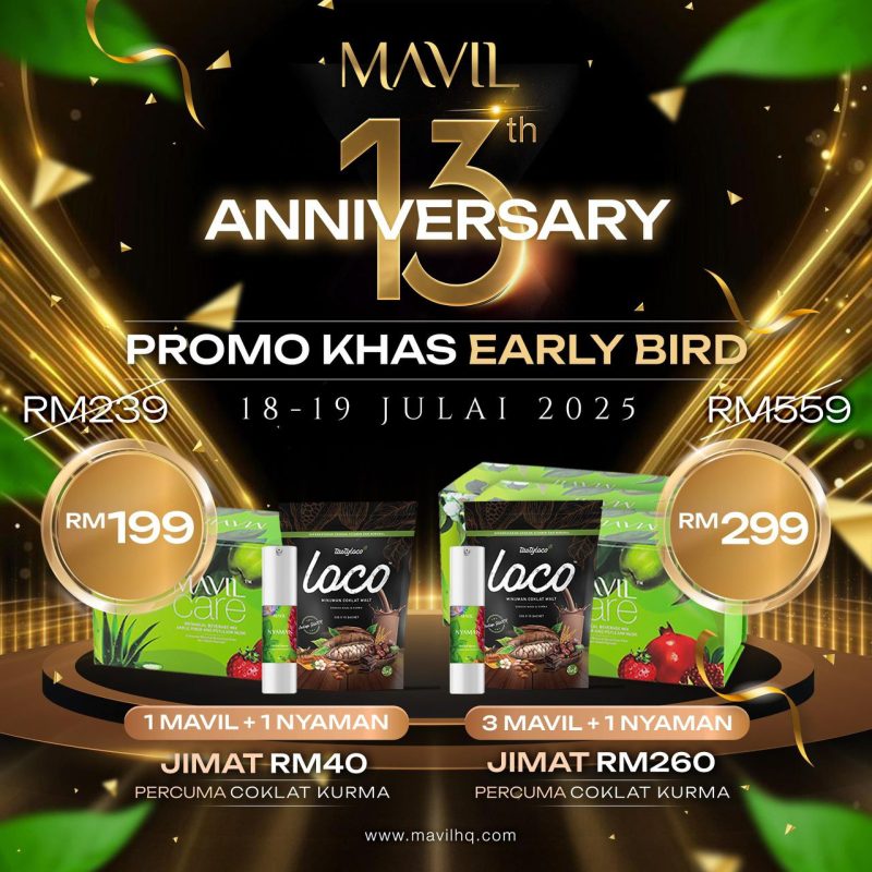 MAVIL CARE - 3 kotak PROMO ANNIVERSARY Free Nyaman dan LOCO